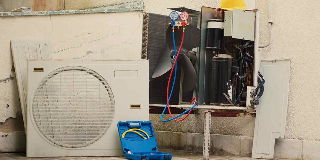Exposed furnace wiring and components