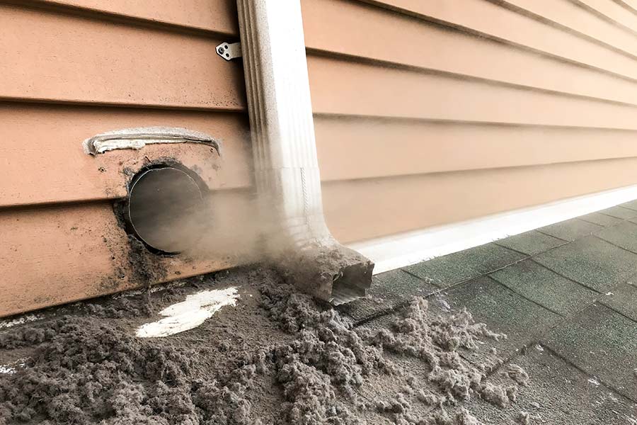 A clogged HVAC vent